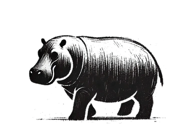 Hippo in Ngorongoro Crater during a photographic safari in Tanzania