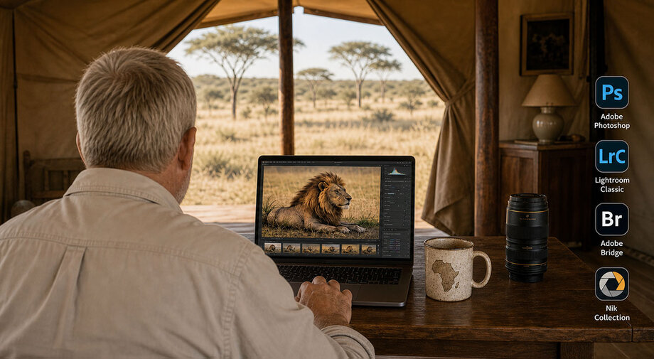 Wildlife photography post-production workshop using Adobe Bridge, Lightroom Classic, Photoshop and Nik Collection