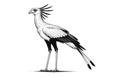 Secretary bird in Ngorongoro Crater during a photographic safari in Tanzania