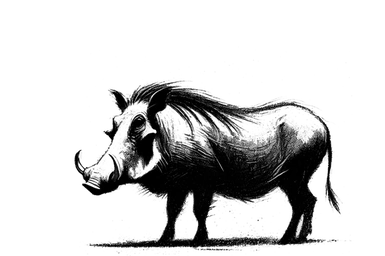 Warthog in Ngorongoro Crater during a photographic safari in Tanzania